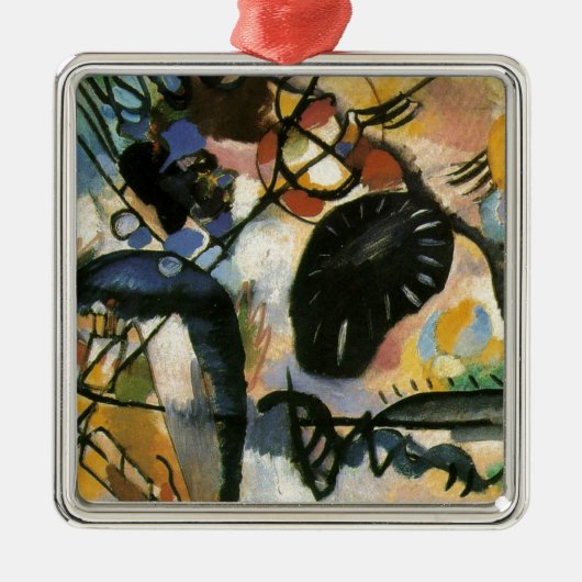 Kandinsky Black Spot Abstrakt Artwork Ornament Aus Metall (Vorne)