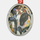 Kandinsky Black Spot Abstrakt Artwork Silbernes Ornament (Links)