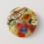 Kandinsky Black Strokes Abstrakte Malerei Button (Vorderseite)