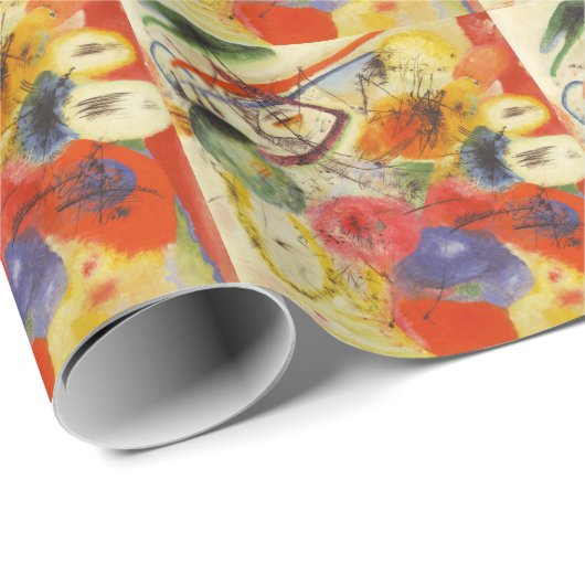 Kandinsky Black Strokes Abstrakte Malerei Geschenkpapier (Rolleneckpunkt)