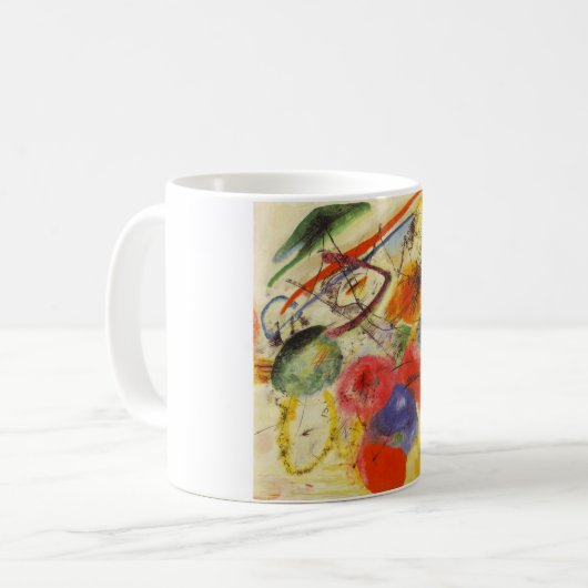 Kandinsky Black Strokes Abstrakte Malerei Kaffeetasse (Vorderseite Links)