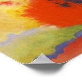 Kandinsky Black Strokes Abstrakte Malerei Poster (Ecke)