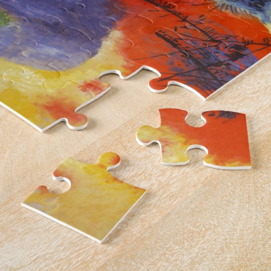 Kandinsky Black Strokes Abstrakte Malerei Puzzle (Seite)