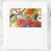 Kandinsky Black Strokes Abstrakte Malerei Rechteckiger Aufkleber (Tasche)