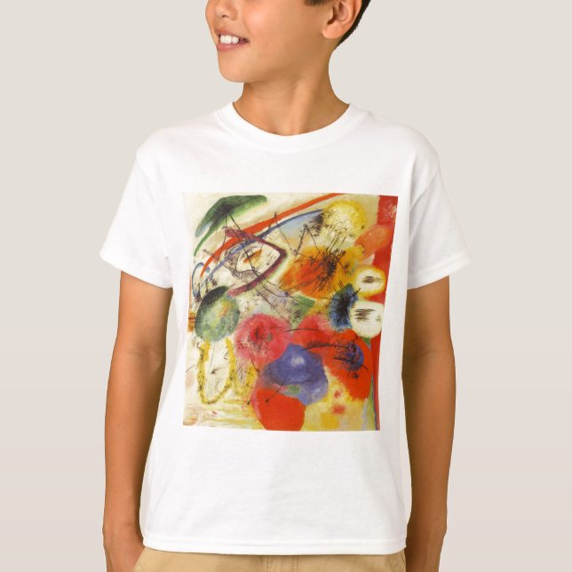 Kandinsky Black Strokes Abstrakte Malerei T-Shirt (Vorderseite)