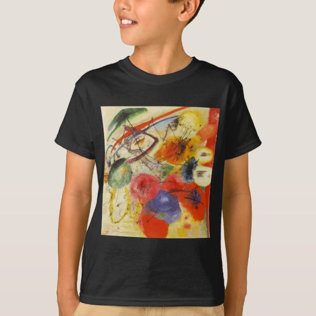Kandinsky Black Strokes Abstrakte Malerei T-Shirt (Vorderseite)