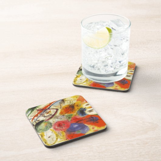 Kandinsky Black Strokes Abstrakte Malerei Untersetzer (Rechte Seite)