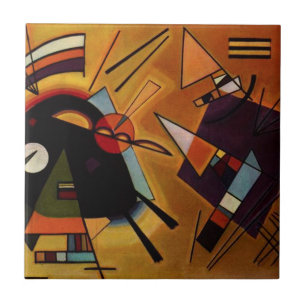 Kandinsky Black und Violet Tile Fliese