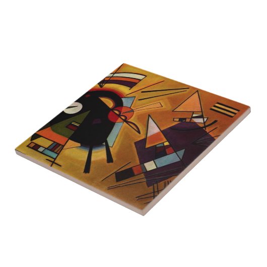 Kandinsky Black und Violet Tile Fliese (Seite)