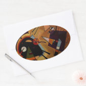 Kandinsky Black Violet Ovaler Aufkleber (Umschlag)