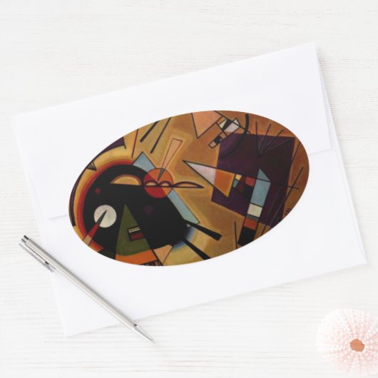 Kandinsky Black Violet Ovaler Aufkleber (Umschlag)