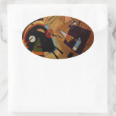 Kandinsky Black Violet Ovaler Aufkleber (Tasche)