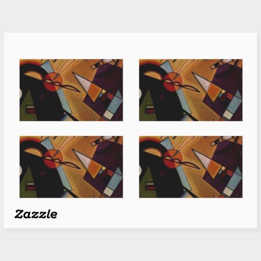 Kandinsky Black Violet Rechteckiger Aufkleber (Blatt)