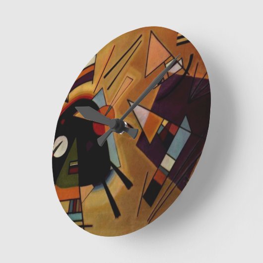 Kandinsky Black Violet Runde Wanduhr (Winkel)