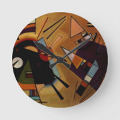 Kandinsky Black Violet Runde Wanduhr (Vorderseite)