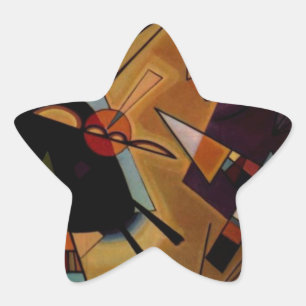 Kandinsky Black Violet Stern-Aufkleber