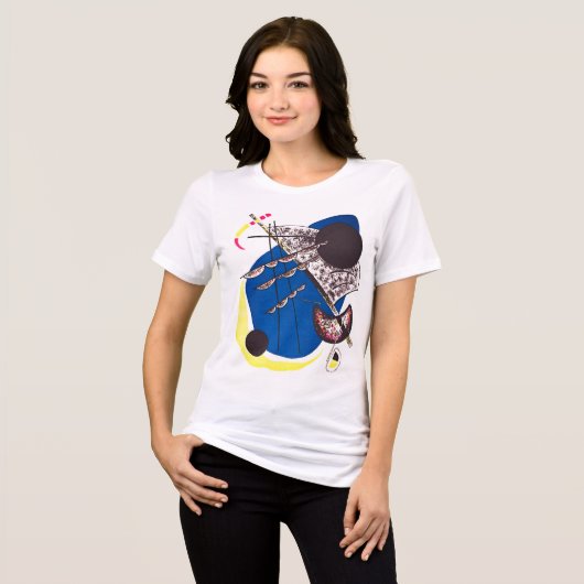 Kandinsky Blau Abstrakt - Fine Art Tri-Blend Shirt (Vorderseite voll)