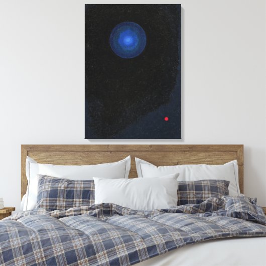Kandinsky - Blaue, abstrakte Kunst Leinwanddruck (Insitu (Schlafzimmer))