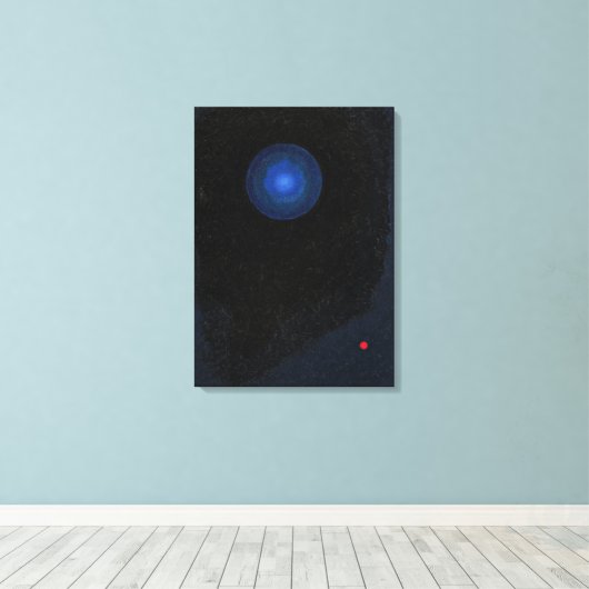Kandinsky - Blaue, abstrakte Kunst Leinwanddruck (Insitu (Holzboden))