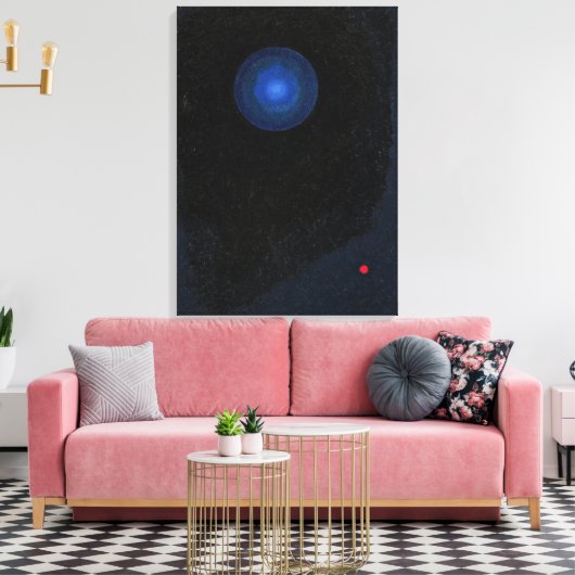 Kandinsky - Blaue, abstrakte Kunst Leinwanddruck (Insitu (Wohnzimmer))