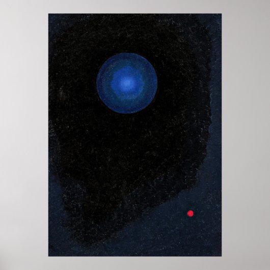 Kandinsky - Blaue, abstrakte Kunst Poster (Vorne)