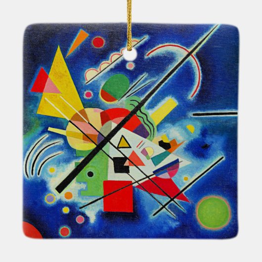 Kandinsky - Blaue Malerei Keramikornament (Rückseite)