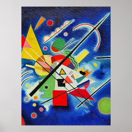 Kandinsky - Blaue Malerei Poster (Vorne)
