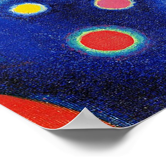 Kandinsky - Blaue Malerei Poster (Ecke)