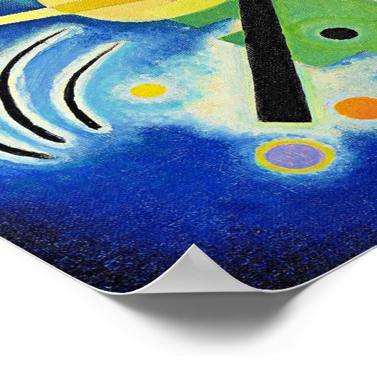 Kandinsky - Blaue Malerei, Poster (Ecke)