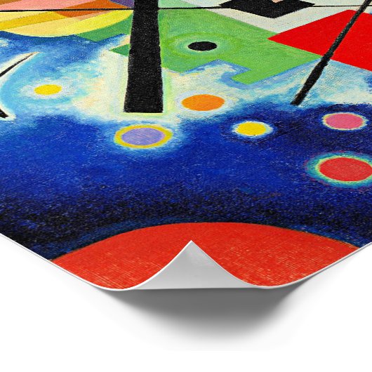 Kandinsky - Blaue Malerei Poster (Ecke)