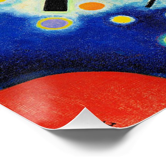 Kandinsky - Blaue Malerei Poster (Ecke)