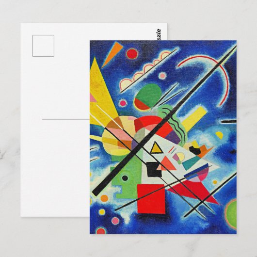 Kandinsky - Blaue Malerei Postkarte (Vorne/Hinten)