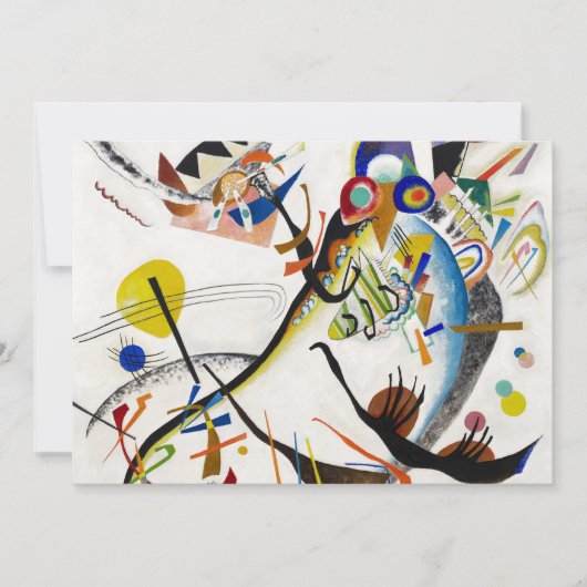 Kandinsky blaue Segment-Einladungen Einladung (Vorderseite)