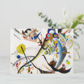 Kandinsky blaue Segment-Einladungen Einladung (Stehend Vorderseite)