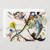 Kandinsky blaue Segment-Einladungen Einladung (Vorne/Hinten)