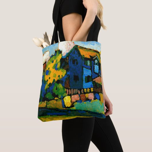 Kandinsky - Blaues Haus Klein Tasche (Von Nahem)