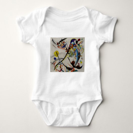 Kandinsky Blaues Segment Baby Strampler (Vorderseite)
