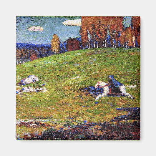 Kandinsky - Blue Rider, landscape painting Magnet (Vorne)