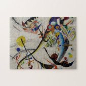 Kandinsky Blue Segment Abstract Painting Puzzle (Horizontal)