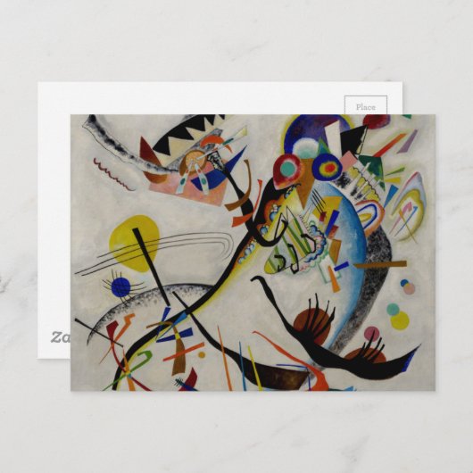 Kandinsky Blue Segment Abstrakt Art Postkarte (Vorne/Hinten)
