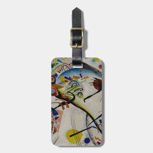 Kandinsky Blue Segment Gepäckanhänger (Vorderseite vertikal)