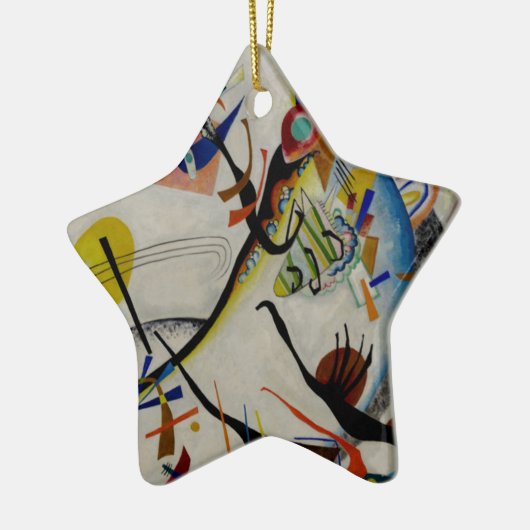 Kandinsky Blue Segment Keramik Ornament (Links)