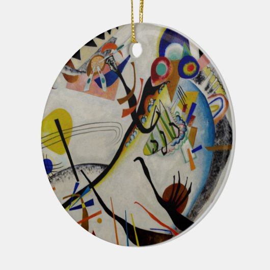 Kandinsky Blue Segment Keramikornament (Links)
