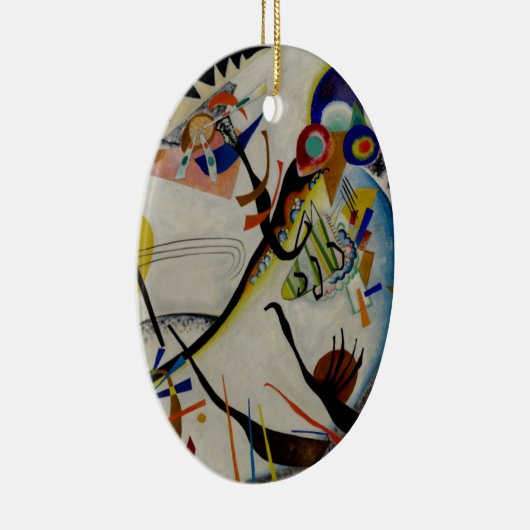 Kandinsky Blue Segment Keramikornament (Rechts)