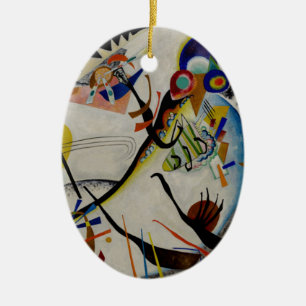 Kandinsky Blue Segment Keramikornament