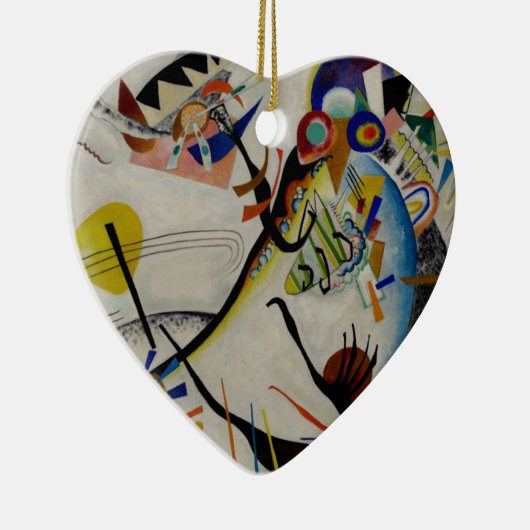 Kandinsky Blue Segment Keramikornament (Rechts)