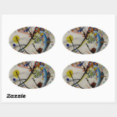 Kandinsky Blue Segment Ovaler Aufkleber (Blatt)