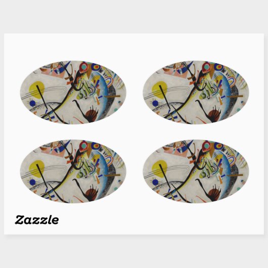 Kandinsky Blue Segment Ovaler Aufkleber (Blatt)