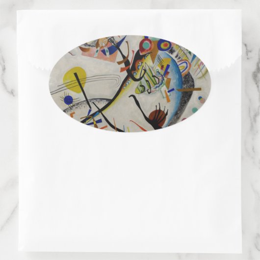 Kandinsky Blue Segment Ovaler Aufkleber (Tasche)