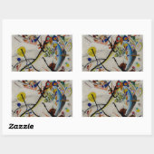 Kandinsky Blue Segment Rechteckiger Aufkleber (Blatt)